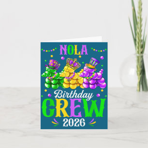 Carte Équipe d'anniversaire Nola 2026 Nouvelle-Orléans M