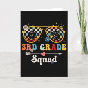 Carte Équipe de 3e année Mignonne Prof Enseignant Élève