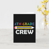 Carte Équipe de 4e année Cute Retour à l'école (Fleur jaune)