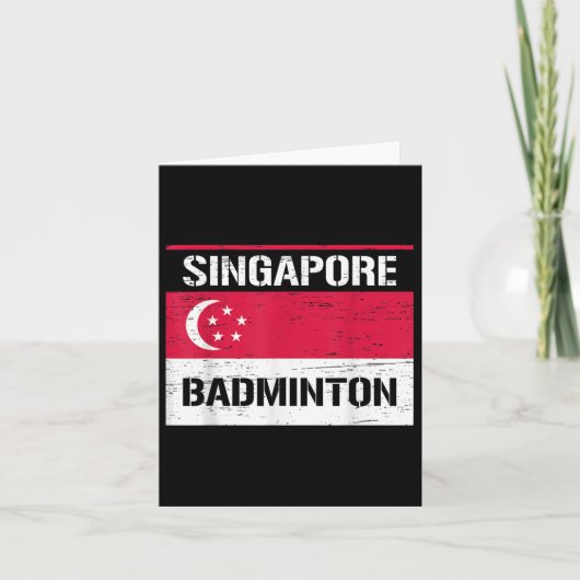 Carte Équipe de badminton de Singapour Badminton (Devant)