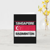 Carte Équipe de badminton de Singapour Badminton (Fleur jaune)