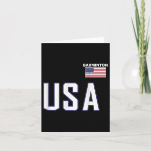 Carte Équipe de badminton Drapeau Usa Équipement de joue
