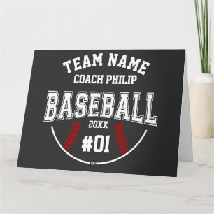 Carte Équipe de baseball coach Maman joueur merci cadeau