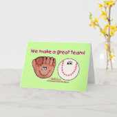 Carte Équipe de baseball et de baseball (Fleur jaune)