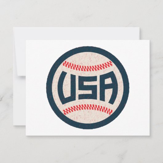 Carte Équipe de baseball USA (Devant)