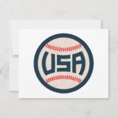 Carte Équipe de baseball USA (Dos)
