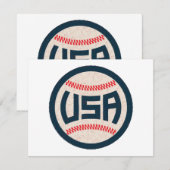 Carte Équipe de baseball USA (Devant / Derrière)