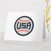 Carte Équipe de baseball USA (Fleur jaune)