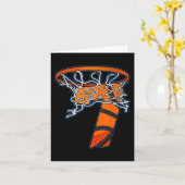 Carte Équipe de basket-ball amusante Ventilateur sportif (Fleur jaune)