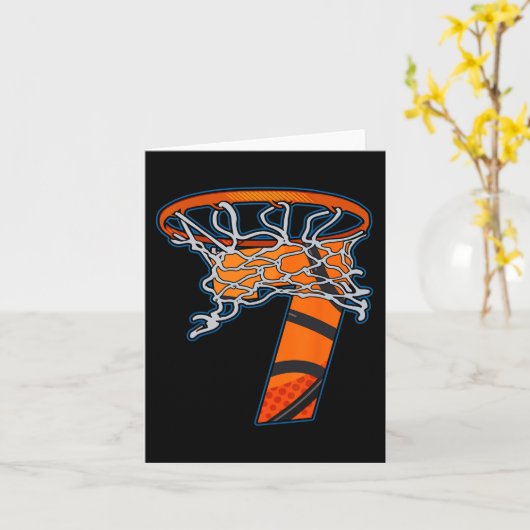 Carte Équipe de basket-ball amusante Ventilateur sportif (Fleur jaune)