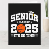 Carte Équipe de basket-ball Classe 2025 Graduation Senio (Devant)