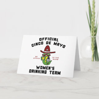 Carte Équipe de Boisson féminine Cinco de Mayo