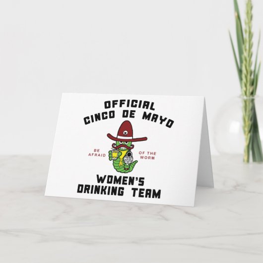 Carte Équipe de Boisson féminine Cinco de Mayo (Devant)
