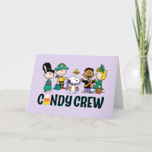 Carte Équipe de bonbons Peanuts Gang Halloween