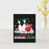 Carte Équipe de bowling de Noël Dabbing Père Noël drôle (Fleur jaune)