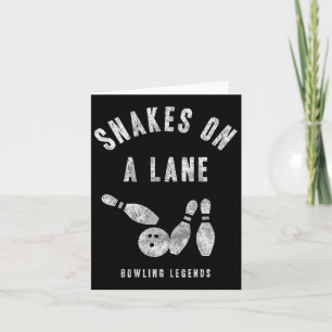 Carte Équipe De Bowling Serpents De Chemise Sur Une Voie