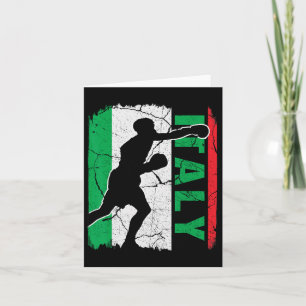 Carte Équipe de boxe italienne Italie Drapeau Gants de b