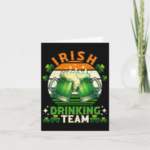 Carte Équipe de buveurs de bière irlandaise drôle de la
