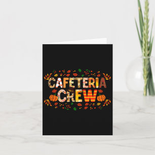 Carte Équipe de cafétéria reconnaissante automne citroui