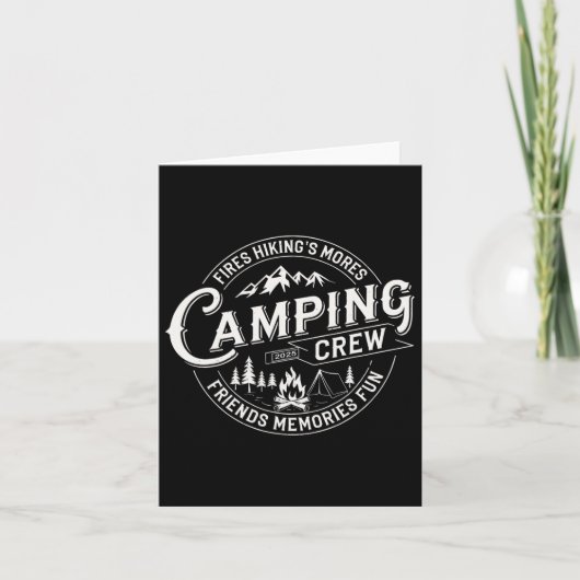 Carte Équipe De Camping 2025 Correspondance Pour Camper (Devant)