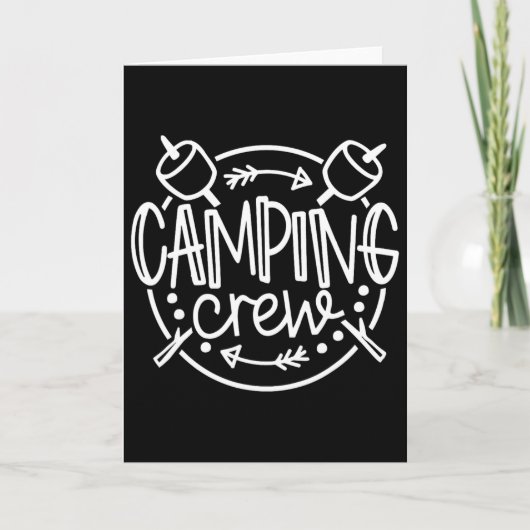 Carte Équipe de camping Feu de camp Colonie de vacances (Devant)