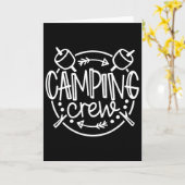 Carte Équipe de camping Feu de camp Colonie de vacances (Fleur jaune)