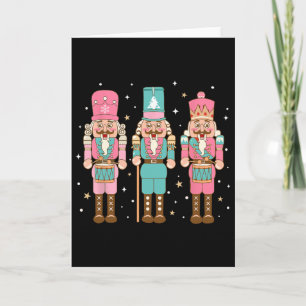 Carte Équipe de casse-noisettes rose vintage femmes fill