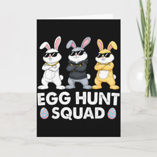 Carte Équipe de chasse aux œufs pour enfants garçons hom