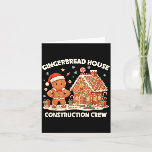 Carte Équipe de construction de maison en pain d'épices (Devant)