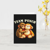 Carte Équipe de coup de poing de bébé singe (Fleur jaune)