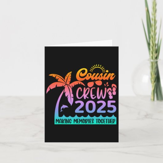 Carte Équipe de cousins drôles 2025 Été Création de souv (Devant)