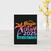 Carte Équipe de cousins drôles 2025 Été Création de souv (Fleur jaune)