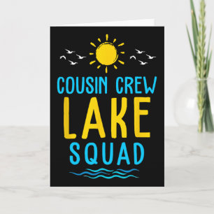 Carte Équipe de cousins Équipe du lac Vacances d'été Fam