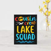 Carte Équipe de cousins Lake Squad Vacances d'été 2025 F (Fleur jaune)