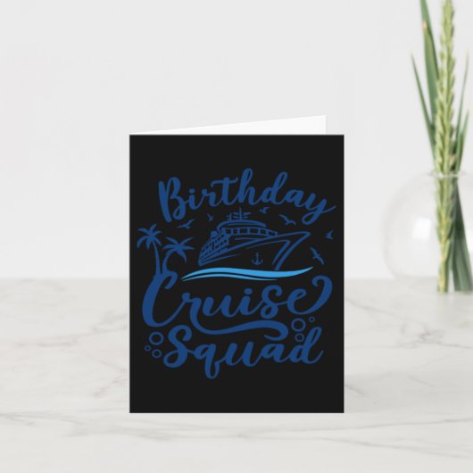 Carte Équipe de croisière d'anniversaire (Devant)