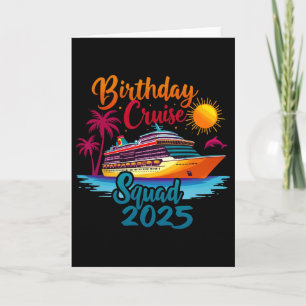 Carte Équipe de croisière d'anniversaire 2025 Croisière