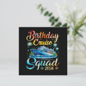 Carte Équipe de croisière d'anniversaire 2026 (Debout devant)