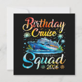 Carte Équipe de croisière d'anniversaire 2026 (Dos)