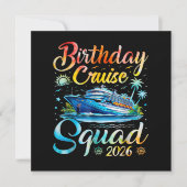 Carte Équipe de croisière d'anniversaire 2026 (Devant)
