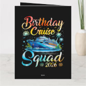 Carte Équipe de croisière d'anniversaire 2026 (Dos)