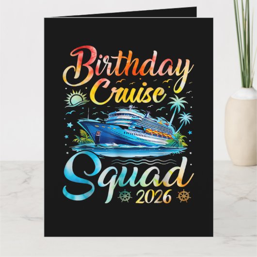 Carte Équipe de croisière d'anniversaire 2026 (Devant)