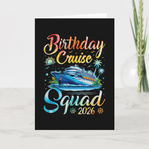 Carte Équipe de croisière d'anniversaire 2026 Croisière