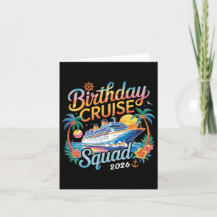 Carte Équipe de croisière d'anniversaire 2026 Vacances e