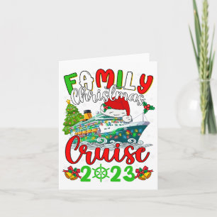 Carte Équipe de croisière de Noël en famille 2023 Xmas F