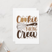 Carte Équipe de cuisson de biscuits amusants Création (Devant/Arrière en situation)