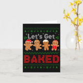 Carte Équipe de cuisson de biscuits Lets Get Baked Ginge (Fleur jaune)