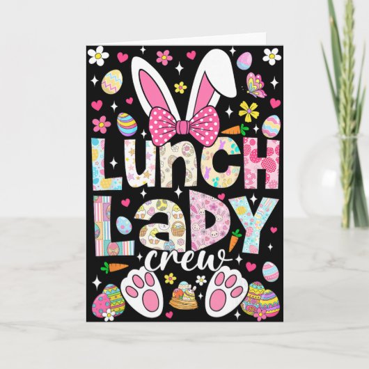 Carte Équipe de dame de déjeuner Funny Bunny Cafétéria F (Devant)