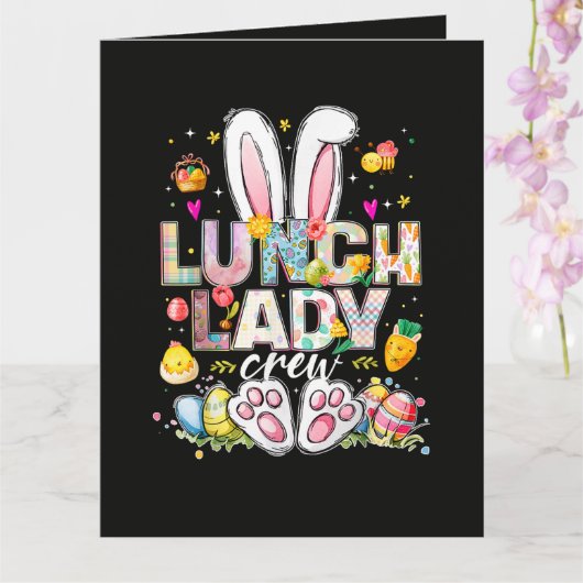 Carte Équipe de dame du déjeuner Funny Bunny (Orchidée)