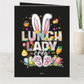 Carte Équipe de dame du déjeuner Funny Bunny (Dos)
