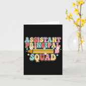 Carte Équipe de direction instantanée de l'école Rétro R (Fleur jaune)